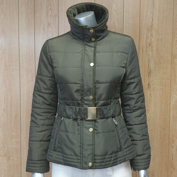 NY&CO Olive Green Puffer Jacket Size XS - Picture 5 of 12